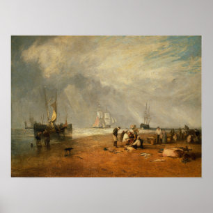 Turner - Fischmarkt am Strand von Hastings Poster