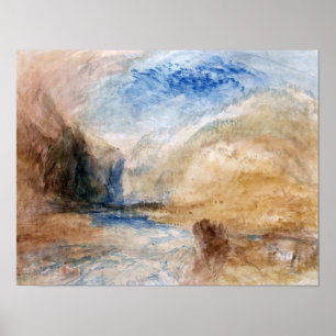 Turner - Gebirgslandschaft mit See Poster