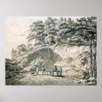 Turner - Mann mit Pferd und Kart in den Steinbruch