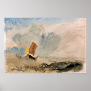 Turner - Meerwasserschiff mit Fischerboot Poster