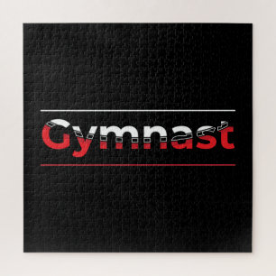 Turner - Minimalistische moderne Turnsport-Wort Puzzle