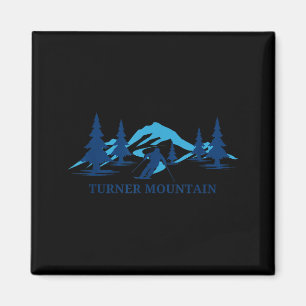 Turner Mountain Montana Skigebiet Skifahren Skifah Magnet