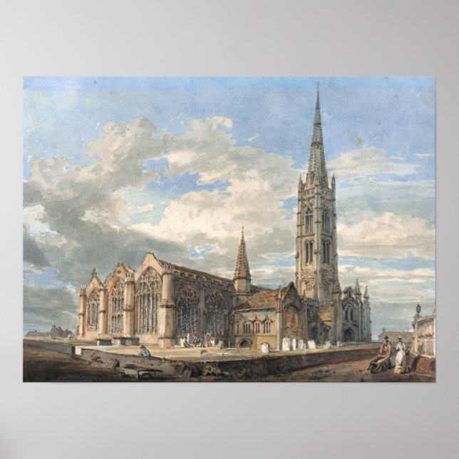 Turner - Nordöstliche Sicht auf die Kirche Grantha Poster (Vorne)