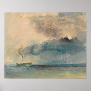 Turner - Raddampfer im Sturm Poster