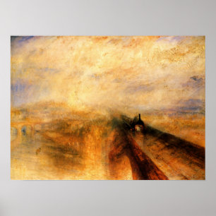 Turner - Rain Steam und Speed Great Western Rail Poster