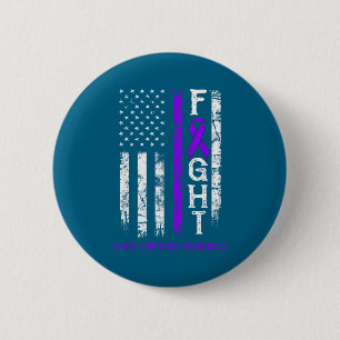 Turner-Syndrom-Krieger US-Flagge Button