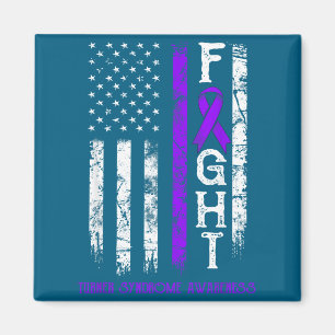 Turner-Syndrom-Krieger US-Flagge Magnet
