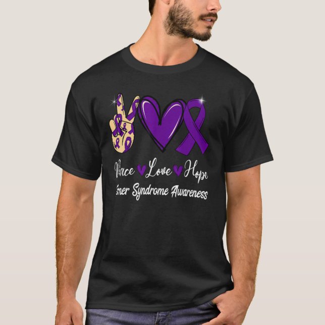 Turner Syndrome Awareness Peace Liebe Hoffnung Lil T-Shirt (Vorderseite)