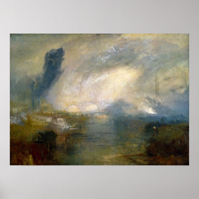 Turner - Themse über der Wasserloo-Brücke Poster (Vorne)