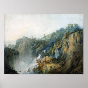 Turner - Tivoli mit Tempel von Sybil und Cascades Poster