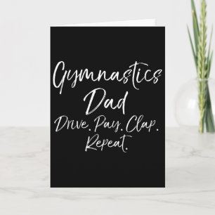 Turner-Vater-Geschenk Turnen Vater Antreiben. Zahl Karte