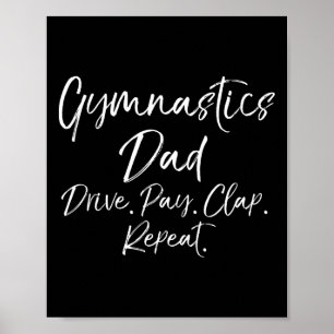 Turner-Vater-Geschenk Turnen Vater Antreiben. Zahl Poster