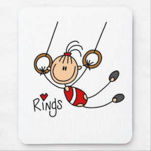 Turnerin an den Ringen Mousepad