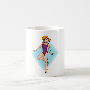 Turnerin im lila Leotard Kaffeetasse