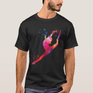 Turnerin mit Boden Mädchen Kinder Rhythmische Spor T-Shirt