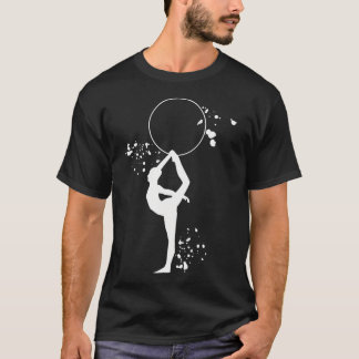 Turnerin mit Reifen Mädchen Rhythmische Sportgymna T-Shirt