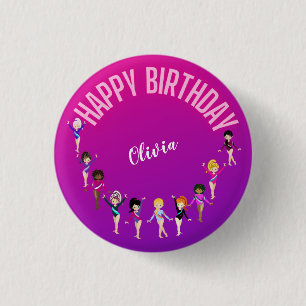 Turnfreundinnen "Alles Gute zum Geburtstag" Rosa L Button