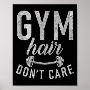Turnhallenfrisur Ist Egal Lustiger Workout Bodybui Poster