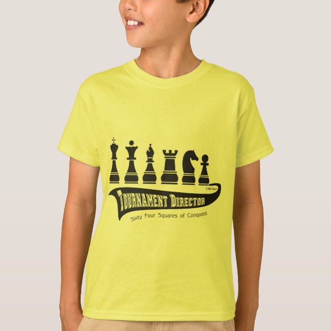 Turnier-Direktor, Schach-Shirt T-Shirt (Vorderseite)