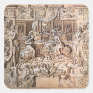 Turnier Quadratischer Aufkleber