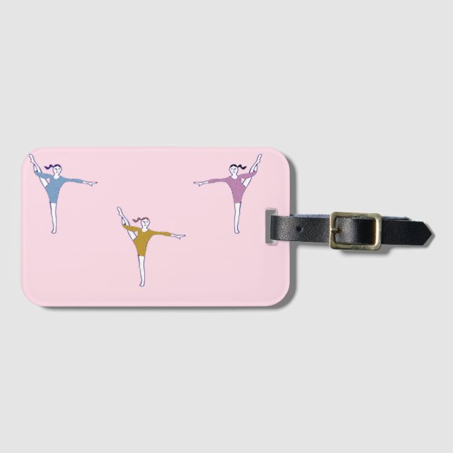 Turniere auf rosa gepäckanhänger (Vorderseite (Horizontal))