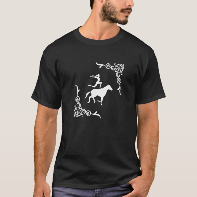Turnierreiten Pferdvoltigieren T-Shirt (Vorderseite)
