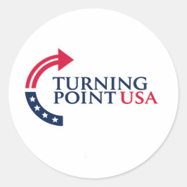 Turning Point USA patriotisches Logo-Vinyl-Aufkleb Runder Aufkleber