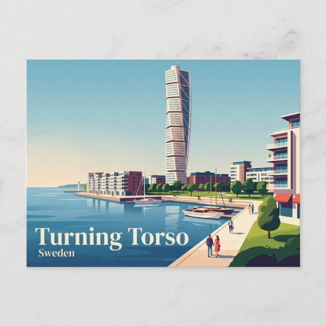 Turning Torso Schweden Postkarte (Vorderseite)