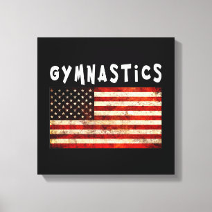 Turnkunst Grunge American USA-Flagge Leinwanddruck
