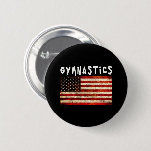 Turnkunst Grunge Amerikanische USA-Flagge Button