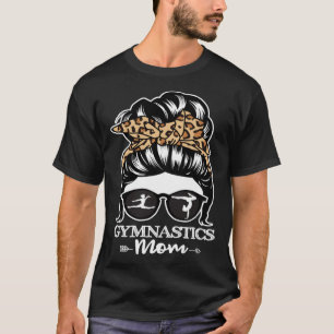 Turnmom Messy Bun Frisur Turnmom Leopard T-Shirt