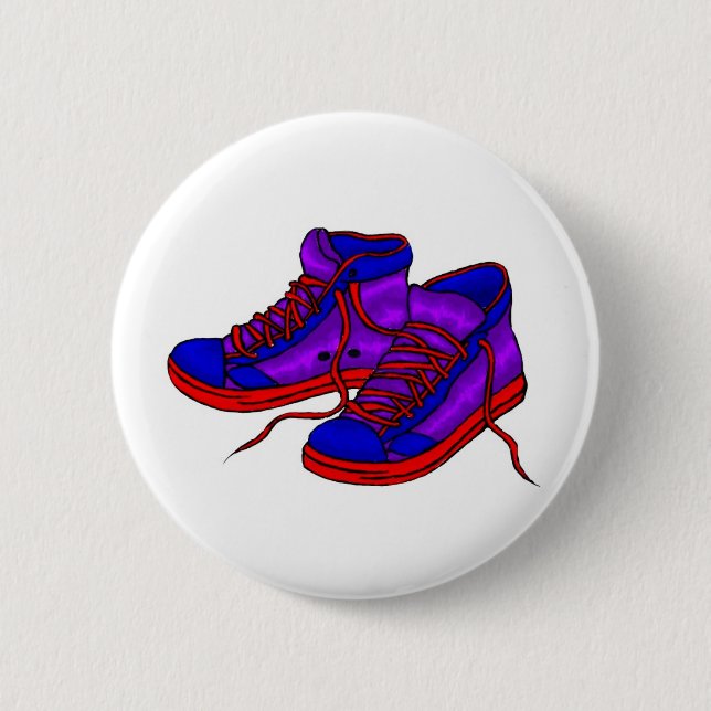 Turnschuh-Abzeichen Button (Vorderseite)