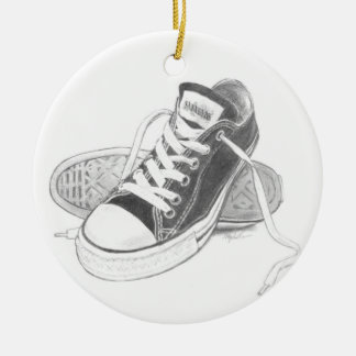 Turnschuh-Kunst-Verzierung Keramik Ornament