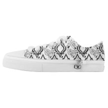 Turnschuhe mit verspielten Ornament schwarz weiß