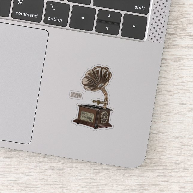 Turntable Cartoon Aufkleber (Ausschnitt)