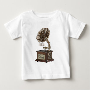 Turntable Cartoon Baby T-shirt