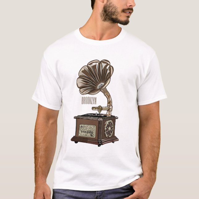 Turntable Cartoon T-Shirt (Vorderseite)