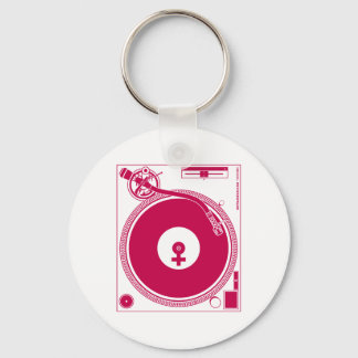 Turntable Deck für weibliche Symbole - DJ Disk Joc Schlüsselanhänger