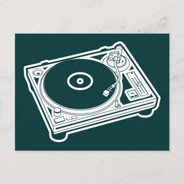 Turntable der Alten Schule Postkarte (Vorderseite)