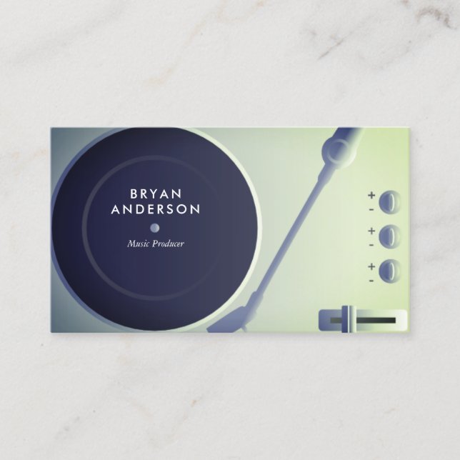 Turntable DJ Visitenkarte (Vorderseite)