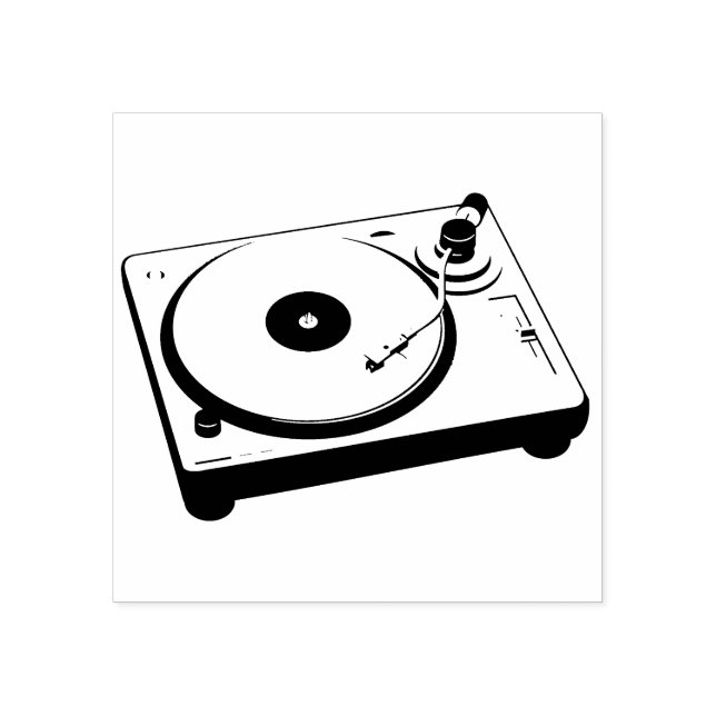 Turntable Gummistempel (Prägung)