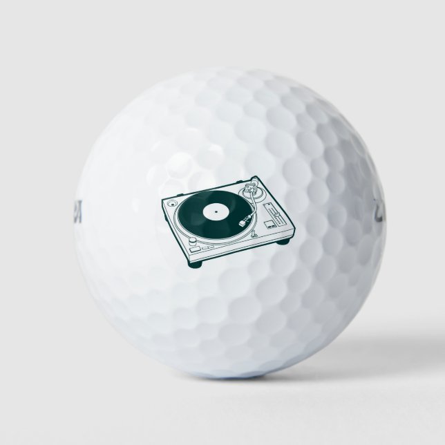 Turntable "Old School Wax" (Vinyl) Golfball (Vorderseite)