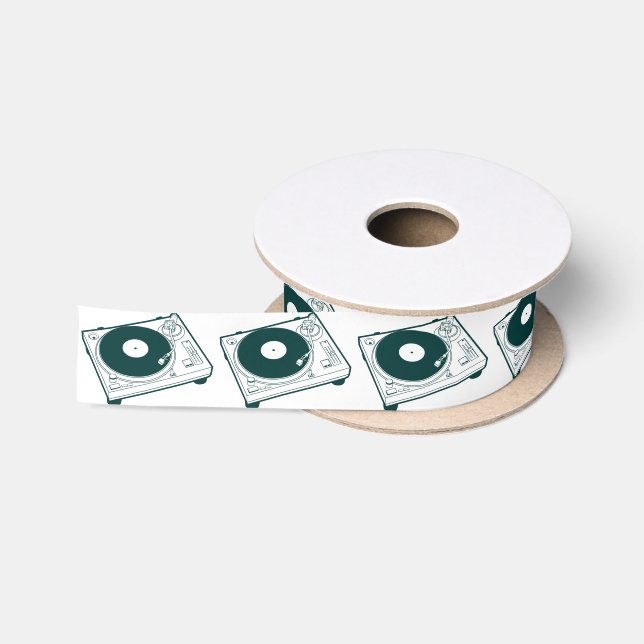 Turntable "Old School Wax" (Vinyl) Satinband (Spule)