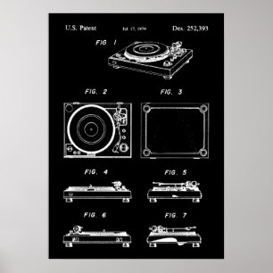 Turntable Record Player Poster Patent
