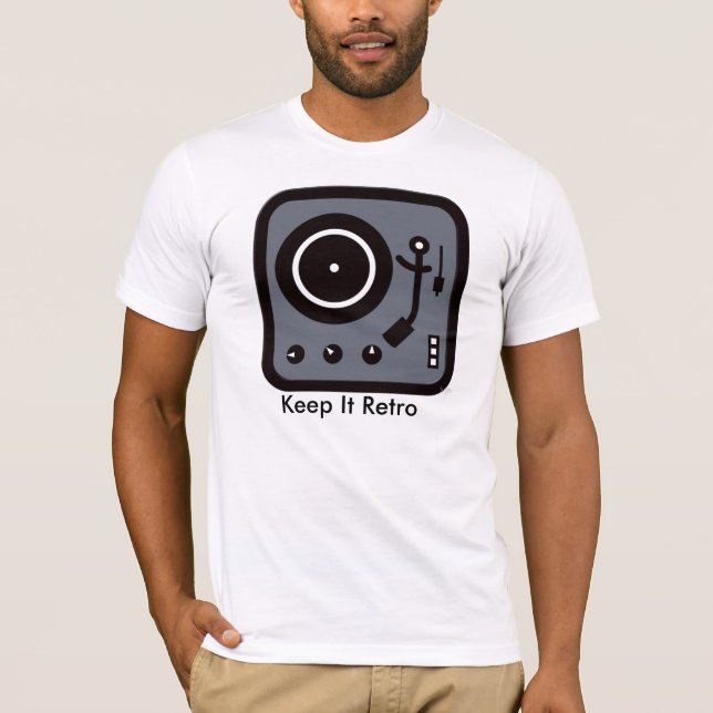 Turntable /recordplayer behalten es Retro T-Shirt (Vorderseite)