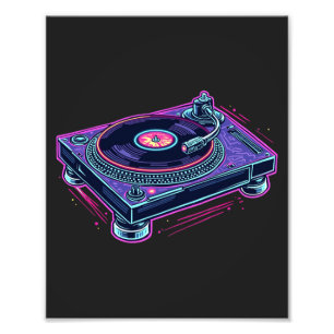 Turntable Vintag Audio LP Vinyl Record Player Fotodruck