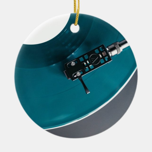 Turntable Vinyl Record Album Music Keramikornament (Vorne)