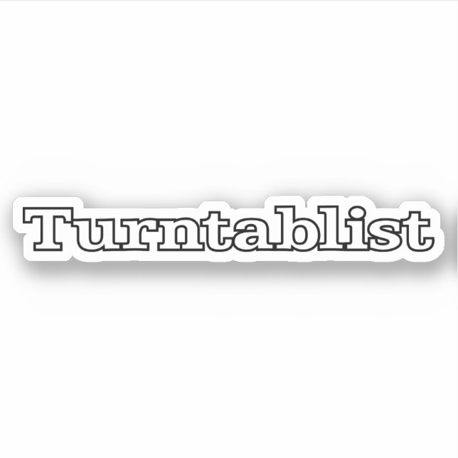 Turntablist Aufkleber (Vorderseite)