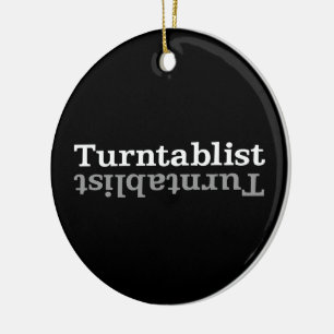 Turntablist ʇ sıklamʇɹ n keramik ornament