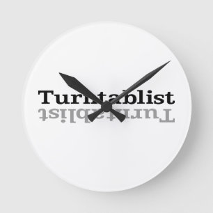 Turntablist ʇ sıklamʇɹ n runde wanduhr